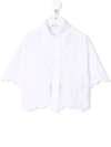 DOLCE & GABBANA LACE-TRIMMED EMBROIDERED SHIRT
