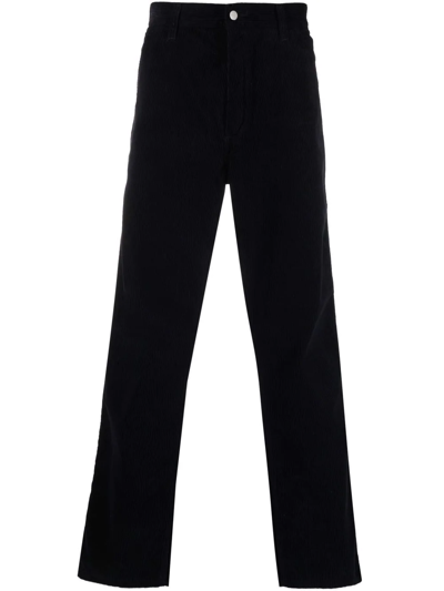 Carhartt Simple Corduroy Straight Trousers In Black