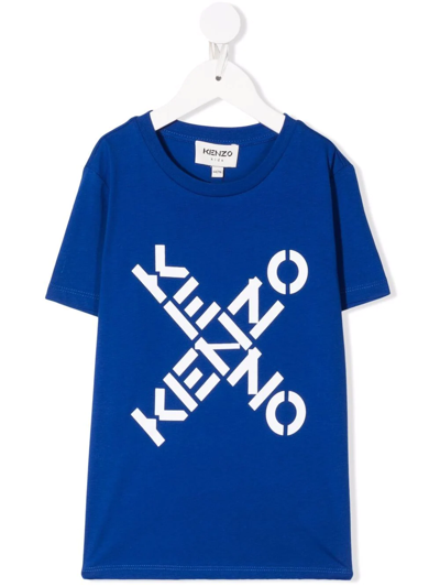 Kenzo Kids' Unisex Blue T-shirt