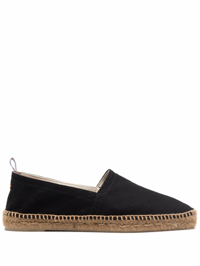 Castaã±er Suede Square-toe Espadrilles In Black