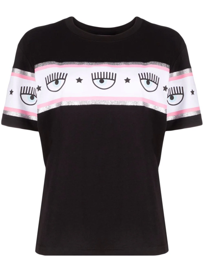 Chiara Ferragni Woman T-shirt Black Size Xl Cotton