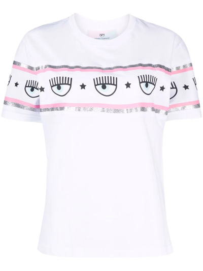 Chiara Ferragni Maxi Logomania T-shirt In White | ModeSens
