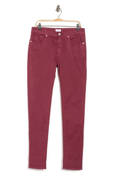 Hudson Ace Skinny Jeans In Burgundy