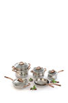 Berghoff International Ouro 11-piece Cookware Set In Silver/ Rose Gold Handles