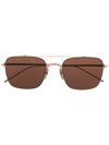 Thom Browne Square-frame Sunglasses In Gold