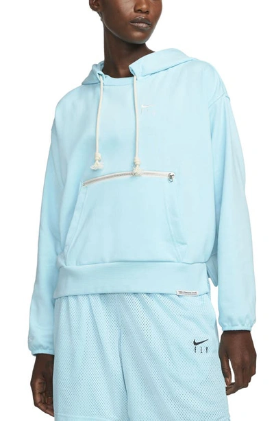 Nike Dri-fit Swoosh Fly Standard Issue Women's Pullover Basketball Hoodie In Copa,pale Ivory