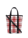 Balenciaga Small Barbes Shopping Bag In Printed Leather In Rot