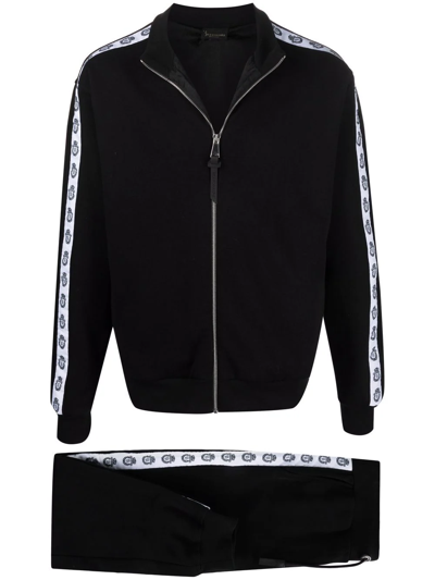 Billionaire Crest-tape Tracksuit Set In Black