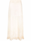 PACO RABANNE LACE-OVERLAY MAXI SKIRT