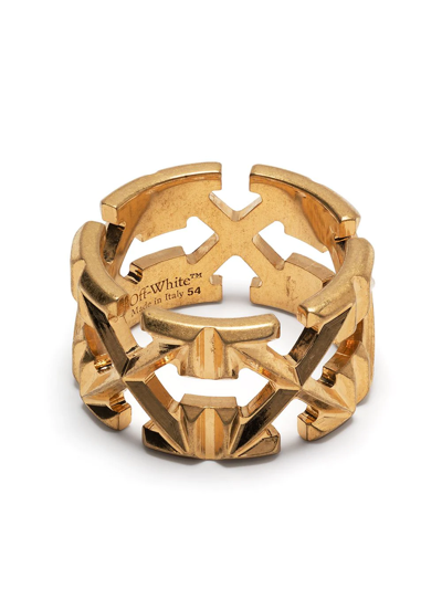 Off-white Arrows Ring In Gold