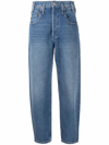 RE/DONE 70S HIGH-WAIST TAPERED-LEG JEANS