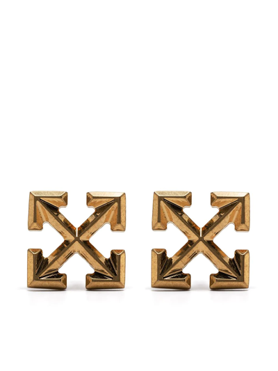 Off-white Arrows Stud Earrings In Gold