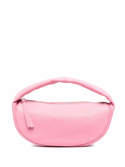 By Far Baby Cush Leather Tote Bag In Pink