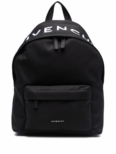 Givenchy Embroidered-logo Backpack In Schwarz