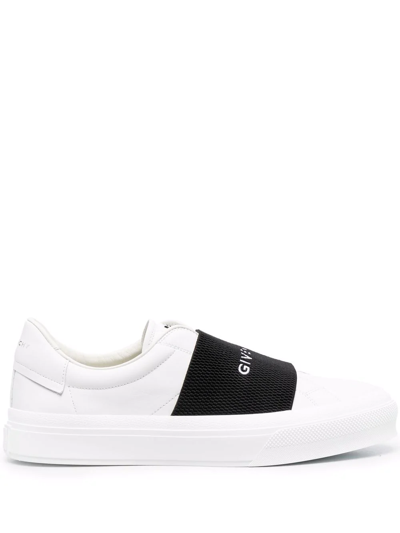 Givenchy Paris Strap Sneakers In White
