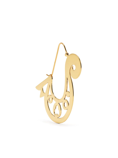 Patou Asymmetric Cut-out Earrings In Gold