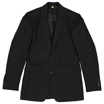 Burberry Black Wool Marylebone Tailored Suit, Brand Size 48s (us Size 38s)