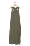 Melrose And Market Sleeveless Racerback Maxi Dress In Green Beetle