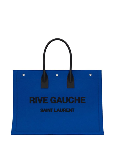 Saint Laurent Rive Gauche Tote Bag In Blue