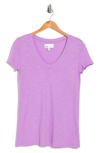 Nordstrom Rack Scoop Neck Slub T-shirt In Purple Spectre