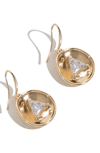 Saachi Disc Charm Drop Earrings In Gold