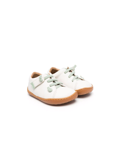 Camper Kids' Peu Lace-up Leather Sneakers In White