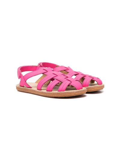 Camper Kids' Miko Touch-strap Cage Sandals In Pink