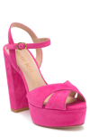 Stuart Weitzman Soliesse Platform Heeled Sandal In Peonia