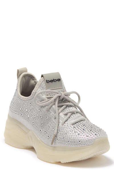 Bebe Women's Embellished Sneakers In Silver