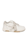 OFF-WHITE OUT OF OFFICE LOW TOP SNEAKERS WHITE AND BEIGE