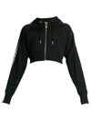 Givenchy Black Chito Edition 4g Tag Cropped Zip Hoodie In Black