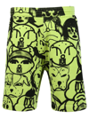 GIVENCHY X CHITO ALLOVER FAMILY BOXING FIT SHORTS FLUORESCENT YELLOW