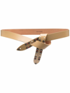 Isabel Marant Lecce Leather Belt With Studs In Brown