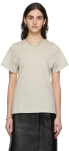 Totême Beige Curved Seam T-shirt In Beige Melange