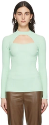 Aeron Tulane Cut Out Long Sleeve Top In 331 Mint