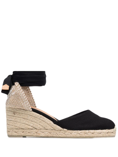 Castaã±er Castaner Carina Wedge Espadrilles In Black