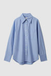 Cos Oversized Long-sleeve Shirt In Blue