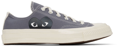 Comme Des Garçons Play Grey Converse Edition Half Heart Chuck 70 Sneakers In 1 Grey