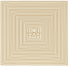 Totême Beige & Off-white Silk Centered Monogram Scarf In 845 Peanut Butter Mo