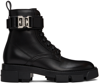 Givenchy Logo Jacquard Lace-up Ankle Boots In 001-black