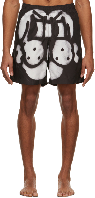 Givenchy X Chito Dog Spray-paint Swim Shorts In Black