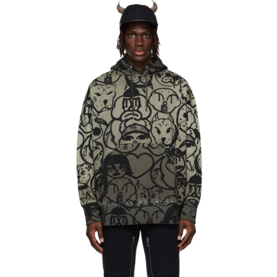 Givenchy X Chito Printed Hooded Cotton Sweatshirt In Khaki