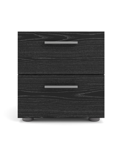 Tvilum Austin 2-drawer Nightstand In Black Woodgrain