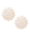 Macy's Cubic Zirconia Sun Stud Earrings In Gold Plate In Gold