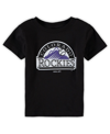OUTERSTUFF BOYS AND GIRLS INFANT BLACK COLORADO ROCKIES PRIMARY TEAM LOGO T-SHIRT