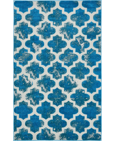 Bayshore Home Closeout!  Outdoor Pashio Pas2 5' X 8' Area Rug In Turquoise