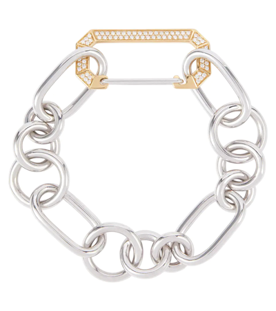 Eéra Eéra Lucy 18kt Gold Bracelet With Diamonds In Silver