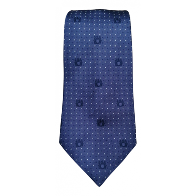 Pre-owned Aquascutum Silk Tie In Blue