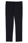 TALLIA SOLID WOOL BLEND FLAT FRONT TROUSERS
