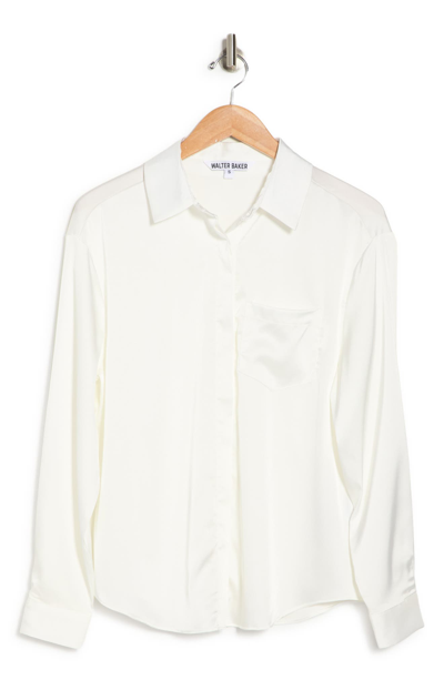 Walter Baker Bella Patch Pocket Shirt In Ivory